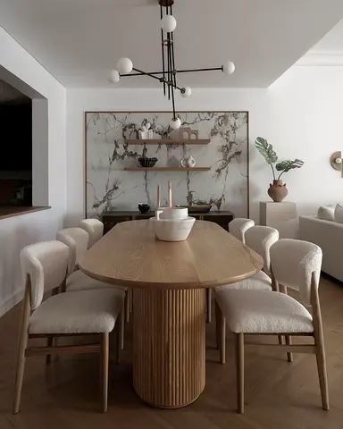 Modern new custom made dining set | Custom made new dining chairs with table