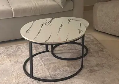New stone coffee table, set of 2