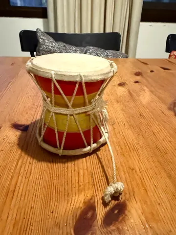 Small Wooden Hand Drum Toy, candle stands