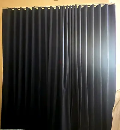 5* Black out Curtains + Sheer Nets + Blinds + Rails