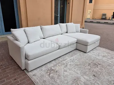 Crate&Barrel Lounge Deep L shape sofa beige