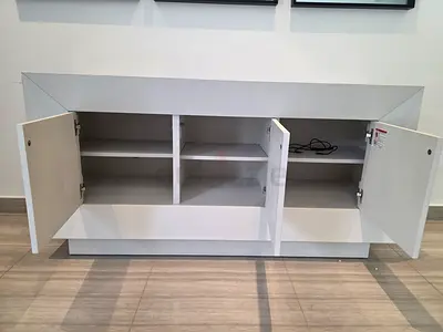 Modern White Wood Sideboard Cabinet