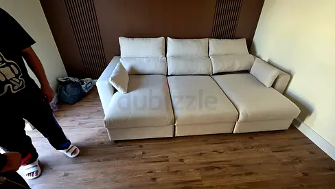 Ikea Eskilstuna L shape sofa bed with storage