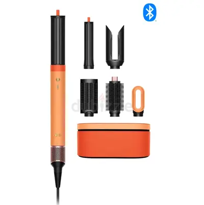 Airwraps coanda 2x new brand hs09 multi-function hair styler set with brush attachments (orange)