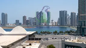 Luxury Three BHK Al Taawun Panoramic Sea View Spacious Free Parking Gym
