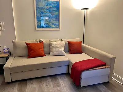 IKEA FRIHETEN Beige  Sofa – L-Shaped Sectional, Excellent Condition