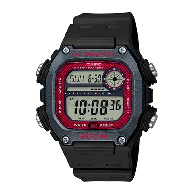 Casio DW-291H-1BVDF Digital Men's Sports Watch - Illuminator, 200M Water Resistant