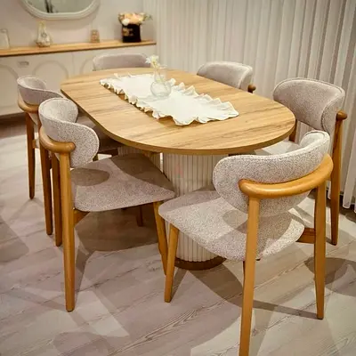 New dining set with warranty \ Modern custom made dining table with chairs