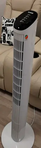 Tornado Tower Fan - Slim Oscillating 3-Speed, White (Good Condition)