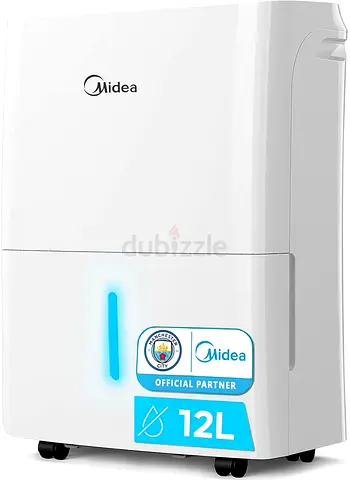Midea 12L Portable Dehumidifier - Compact, White