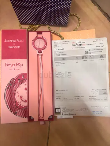 Audemars Piguet x Swatch Royal Pop Otto Rosso Women's Watch with Receipt