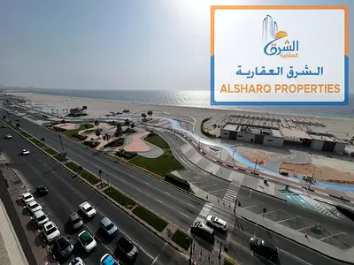 Three bedrooms and a living room, first row on the Corniche, spacious areas and direct sea views