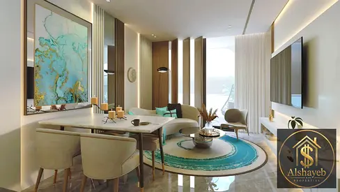 Furnished Studio | Samana Santorini | Pool & Skyline Views
