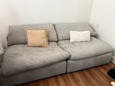 Light Grey 2-Seater Modular Sofa, Good Condition Pianca