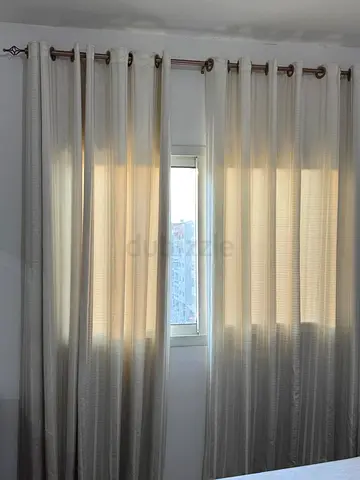 Curtains with rods
