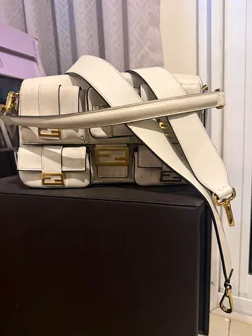 Fendi White Multi-Pocket Baguette — AED 12,000