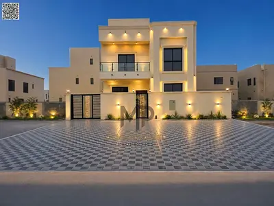Villa for sale | ajman| al helio2 area | 4 master rooms, majlis, 2 halls, maid room, roof| freehold
