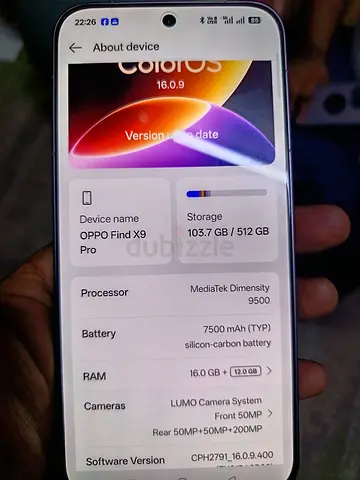 OPPO Find X9 Pro 512GB, 16GB RAM - Excellent Condition