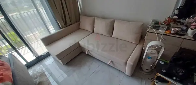 L shape sofa bed with storage