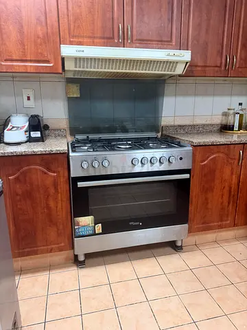Gas 5 burner cooking range