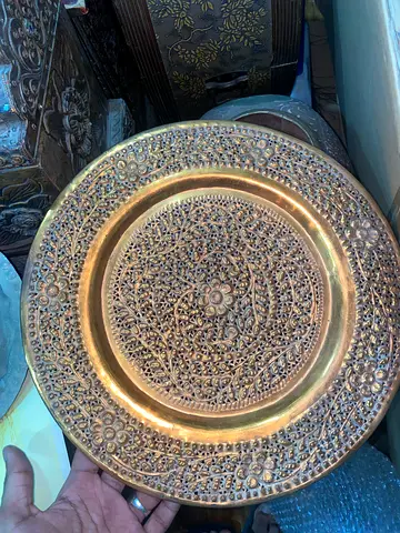 Vintage brass decorative tray