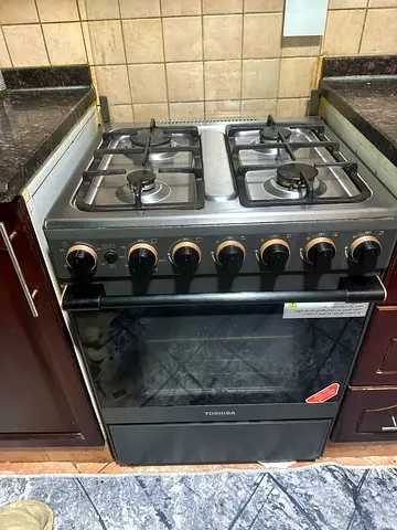 Used Toshiba 60cm Stainless Steel Gas Cooker with Oven