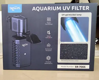Seapura SR-706S Aquarium UV Filter with UV Germicidal Lamp (Unused, in Box)
