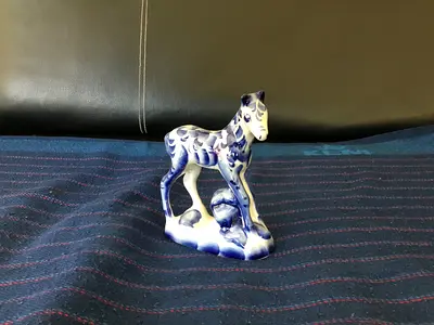 Gzhel “Foal” Porcelain Statuette