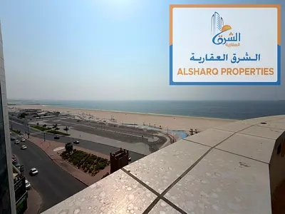 غرفتين وصالة-بلكونة -اطلالة بحرية مباشرة-غرفة خاصة لغسيل الملابس-خزاين في الحايط-باركنج داخل البناية