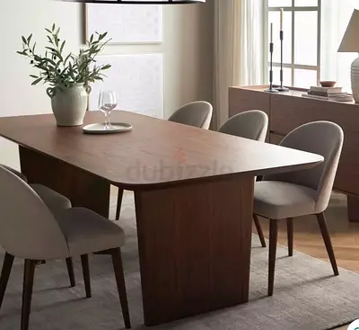 Dining Table with 4 Chairs - Wood Modern Design / Home Center