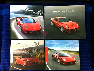 4 OFFICIAL FERRARI DEALER SALES CATALOGS