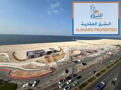 Three-bedroom apartment with a living room, three bathrooms, master bedroom with built-in wardrobes, Corniche view, sea view
