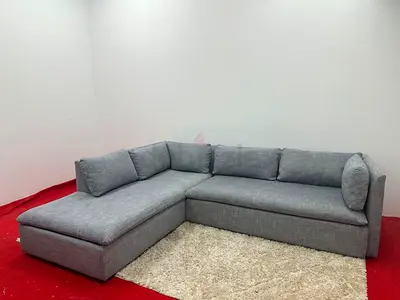 Pottery barn grey color lshape sofa
