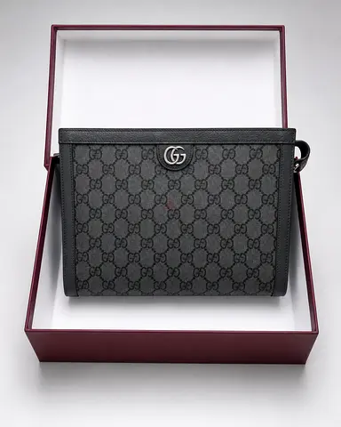 Gucci Ophidia GG Supreme Small Shoulder Bag / Clutch – Grey