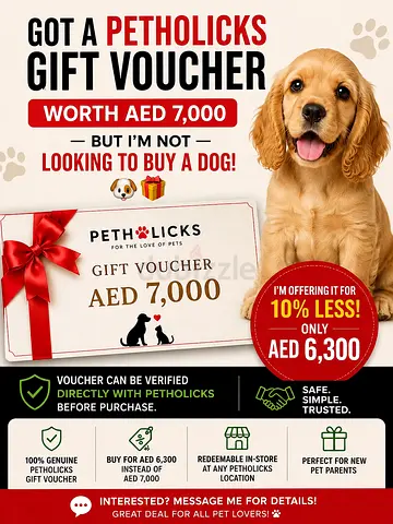 Petholicks Gift Voucher Worth AED 7,000 for only AED 6300