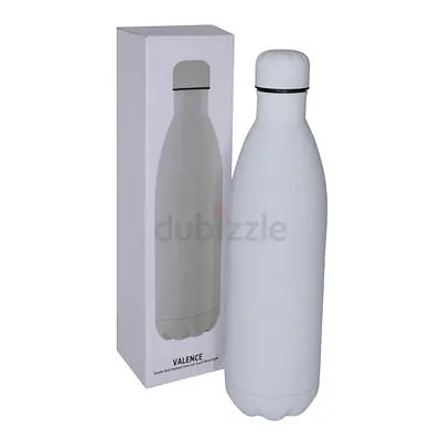 Soft Touch insulated Water Bottle Double wall – 1L – White - VALENCE- whole sale