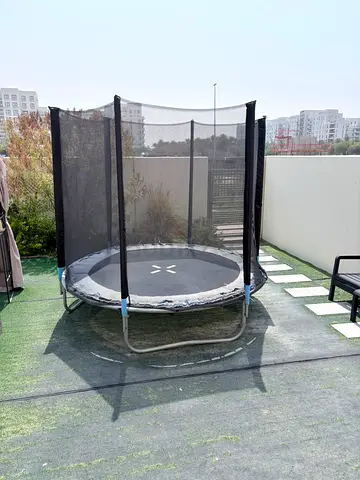 Used 10ft Round Trampoline with Safety Net - Good Condition