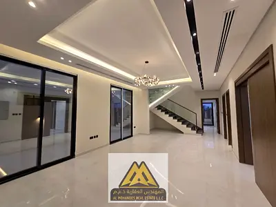 Luxury villa with a large area and super deluxe finishes in the Al Zahia area, close to all services and main roads.