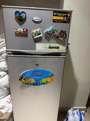 Generaltec 2-Door Refrigerator - Compact Silver, Good Working Condition.Bought few months