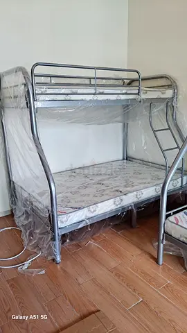 Metal Bunk Bed with Double Lower and Single Upper Mattress - Brand new