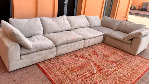 Comfortable Gray pan home pianca feather 🪶 filled Modular Sofa