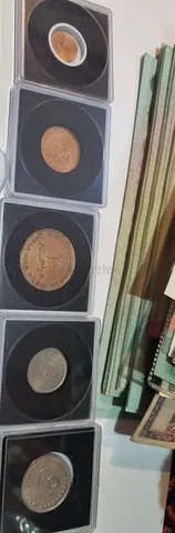 Set of 5 Vintage Commemorative Coins in Protective Holders