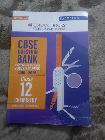 CBSE Question Bank Class 12 Chemistry (Oswaal) - Solved Papers 2016-2023