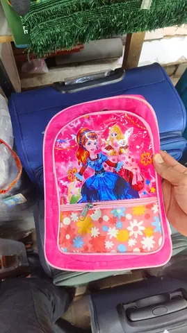 Small pink princess kids backpack - light use