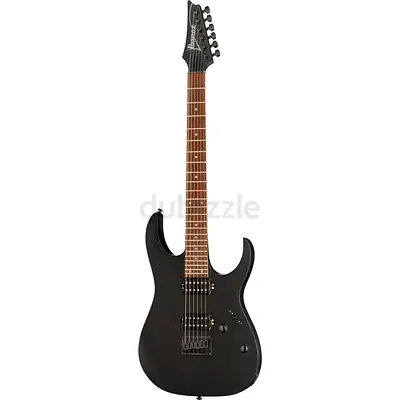 Matte black electric guitar (IBanez) in good working condition, softly used