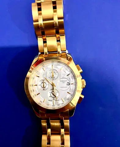 Gold Tissot Chronograph Men's Watch - Good Condition