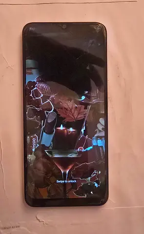 Used Samsung smartphone with cracked screen - Samsung Galaxy A03 S