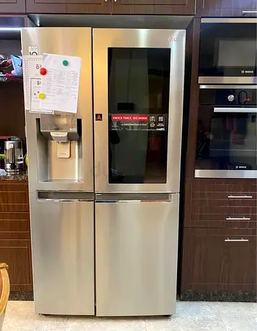 LG Instaview Side By Side Fridge Freezer with Water Dispenser ice Maker Stainless Steel Body