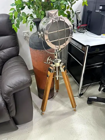 Vintage Nautical Tripod Spotlight