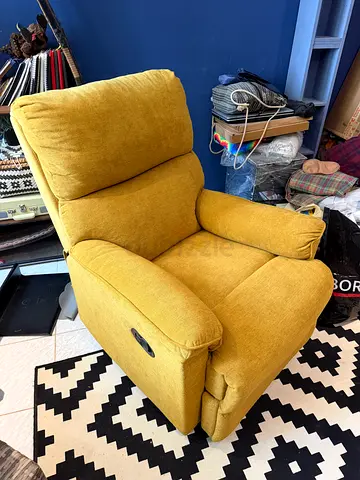 Mustard Yellow Recliner Armchair – Excellent Condition | AED 650